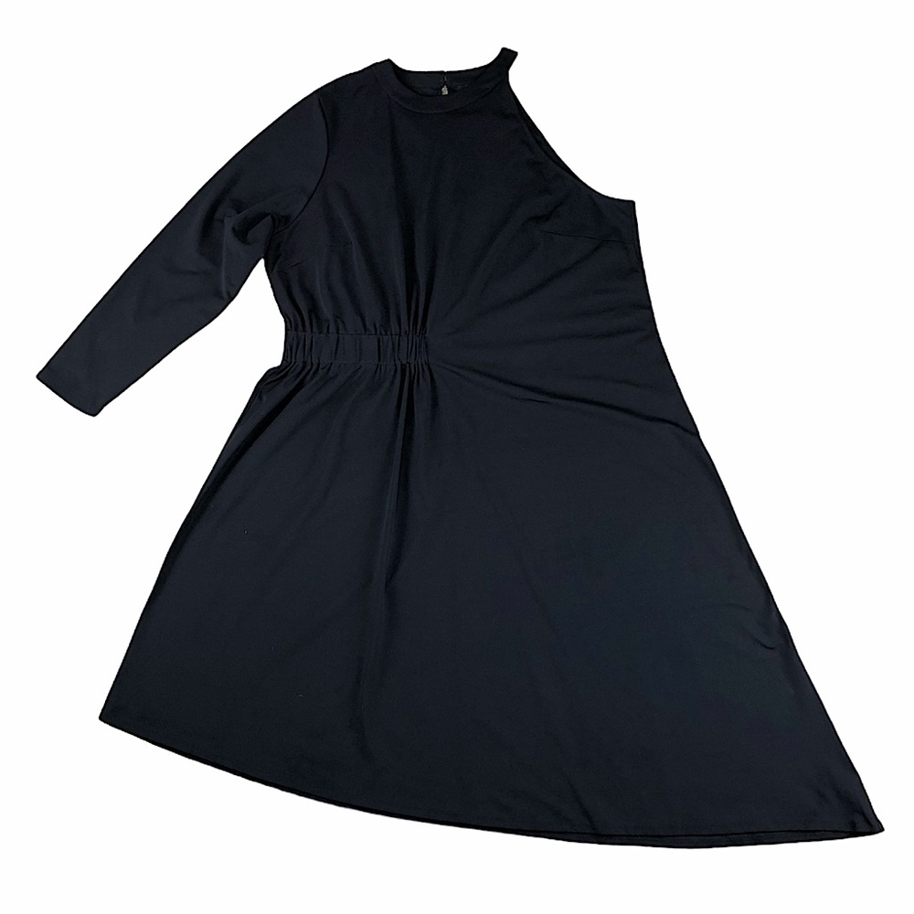 Lane Bryant One-Sleeve Asymmetrical Hem Maxi Dress - Picture 4 of 7